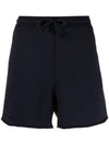 Organic Cotton Drawstring Shorts Black - GANNI - BALAAN 2