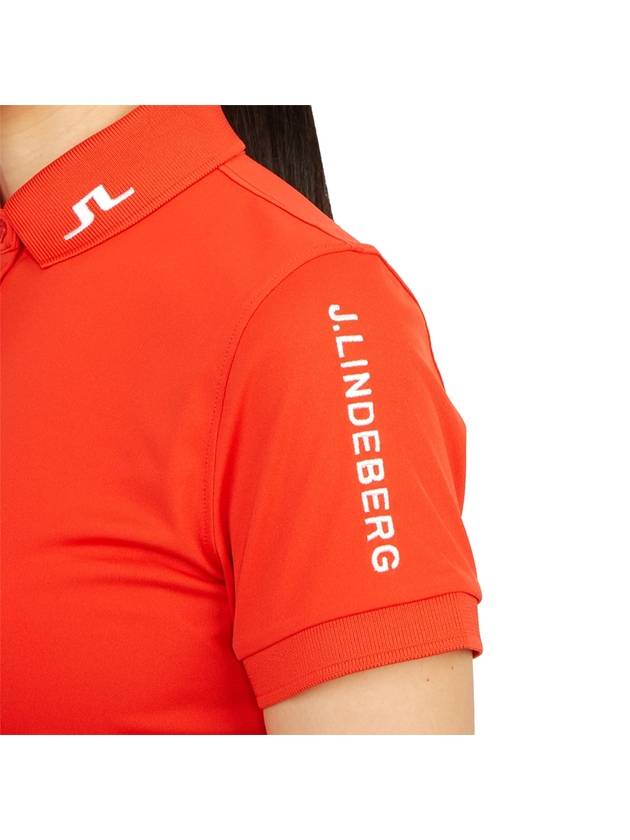 Tour Tech Short Sleeve Polo Shirt Red - J.LINDEBERG - BALAAN 9