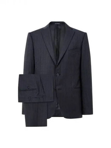 Men s Wool Check Tissue Single Suit Black 270719 - EMPORIO ARMANI - BALAAN 1