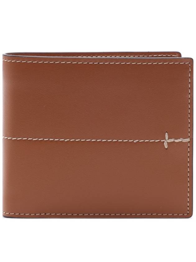 Men's Stitched Bicycle Wallet Brown - TOD'S - BALAAN.