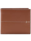 Men's Bi-Fold Stitch Half Wallet Brown - TOD'S - BALAAN 3