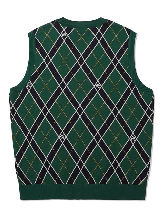 Classic pattern knit vest GREEN MAN - MALBON GOLF - BALAAN 2