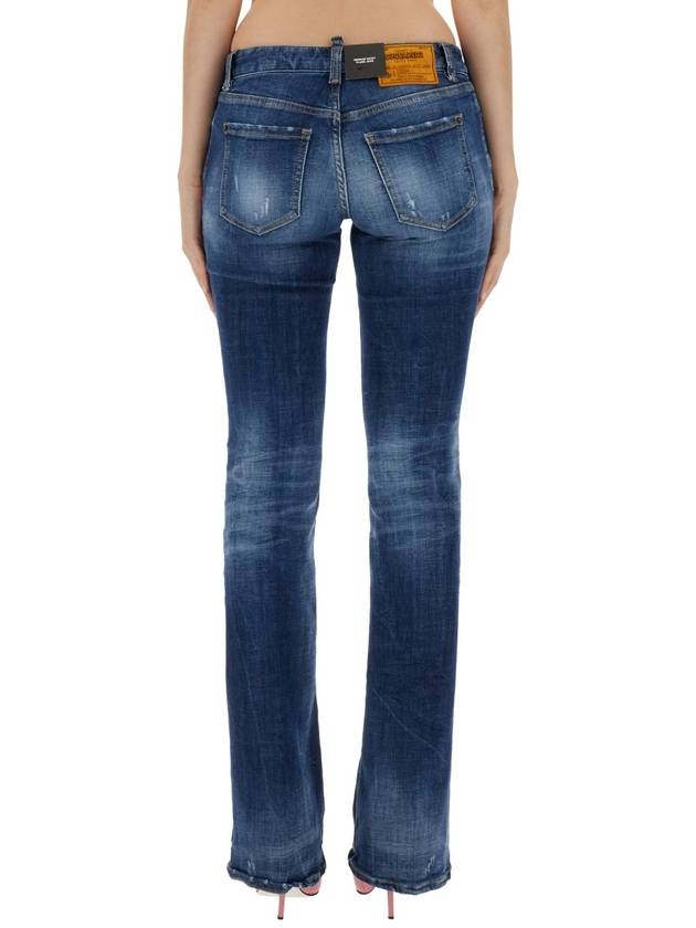 Denim Straight Pants S72LB0707 S30872 470 BLUE - DSQUARED2 - BALAAN 4