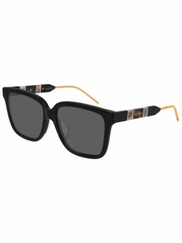 Eyewear Asian Fit Horn-Rim Sunglasses Black - GUCCI - BALAAN.