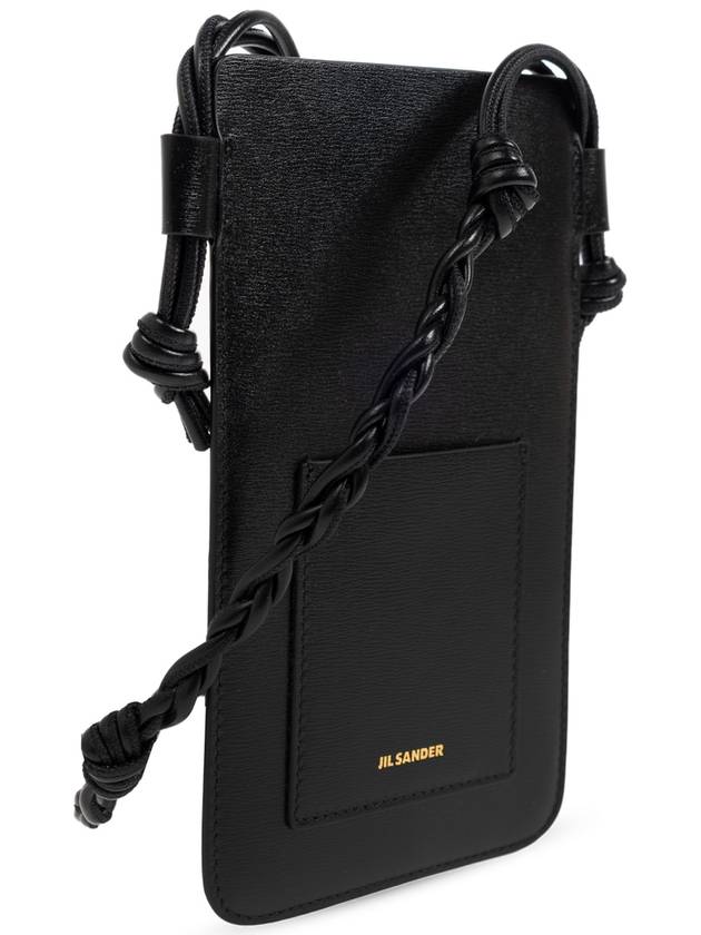 JIL SANDER Leather Phone Case, Women's, Black - JIL SANDER - BALAAN 4