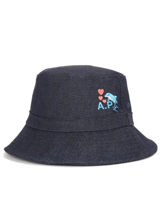 Rou Dolphin Denim Bucket Hat Indigo - A.P.C. - BALAAN 2
