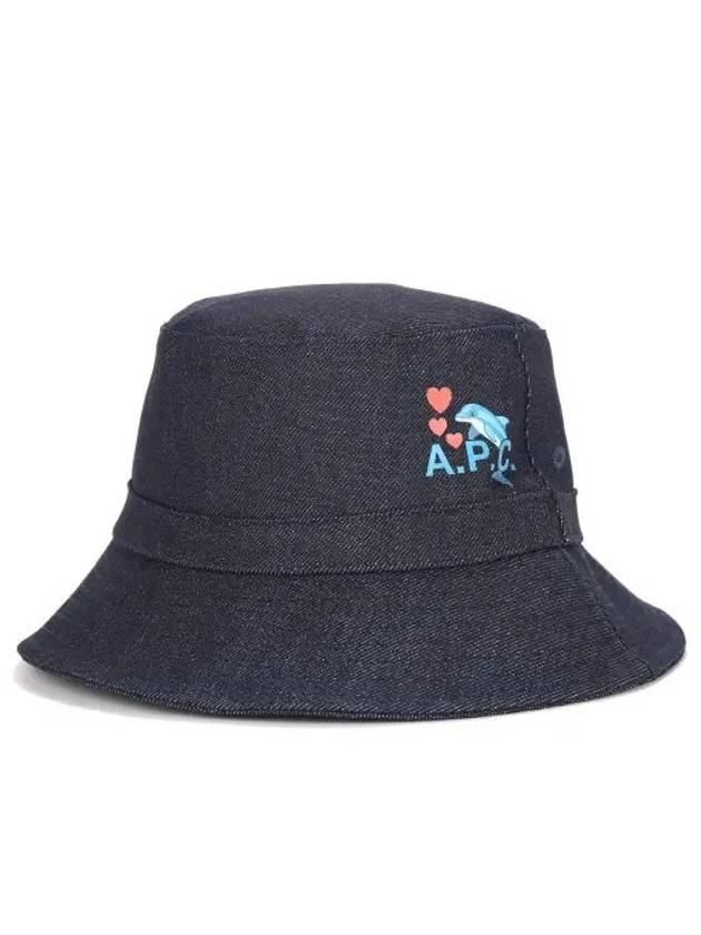 Rou Dolphin Denim Bucket Hat Indigo - A.P.C. - BALAAN 3