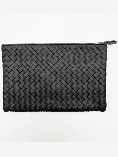 Intrecciato Clutch Bag Black - BOTTEGA VENETA - BALAAN 2