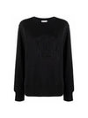 Logo Crew Neck Sweatshirt Black - MONCLER - BALAAN 1