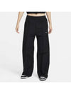 Women's Mid Rise Woven Pants Trousers FQ3589 010 Black White 538188 - NIKE - BALAAN 1