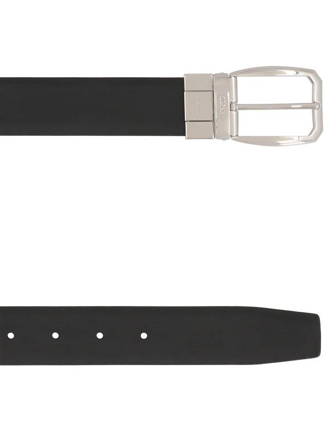 Zegna Reversible Leather Belt - ERMENEGILDO ZEGNA - BALAAN 4