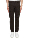 Men's Metropolis Stretch Satin Cargo Straight Pants Black - CP COMPANY - BALAAN 2