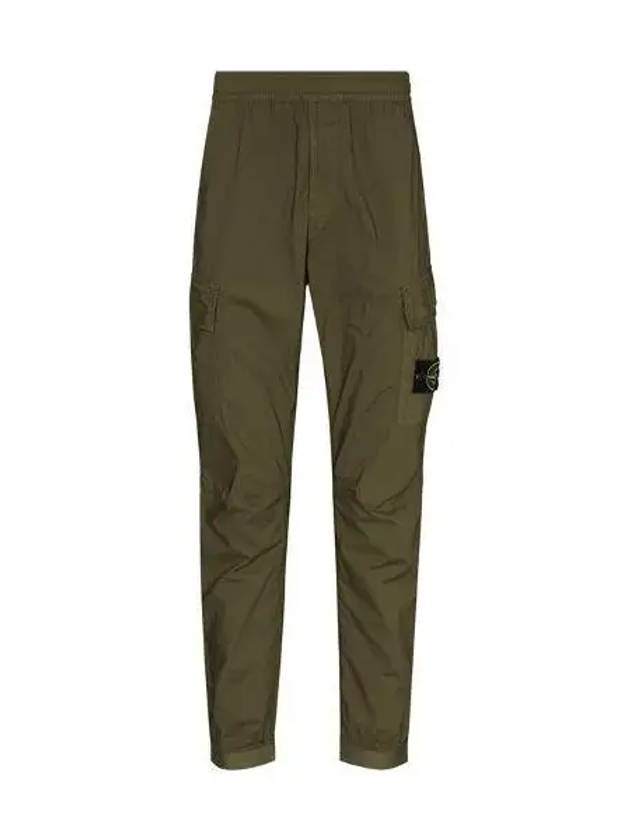 Men's Wappen Patch Pocket Cargo Straight Pants Khaki - STONE ISLAND - BALAAN 2