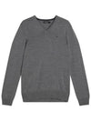 Lymann Merino V-Neck Knit Top Grey Melange - J.LINDEBERG - BALAAN 2