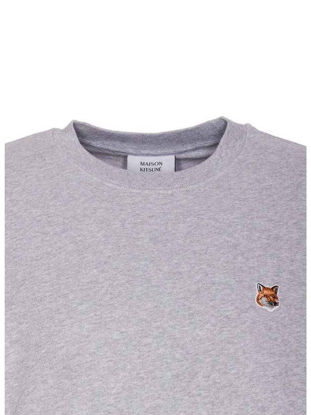 Fox Head Patch Regular Sweatshirt Light Grey Melange - MAISON KITSUNE - BALAAN 4