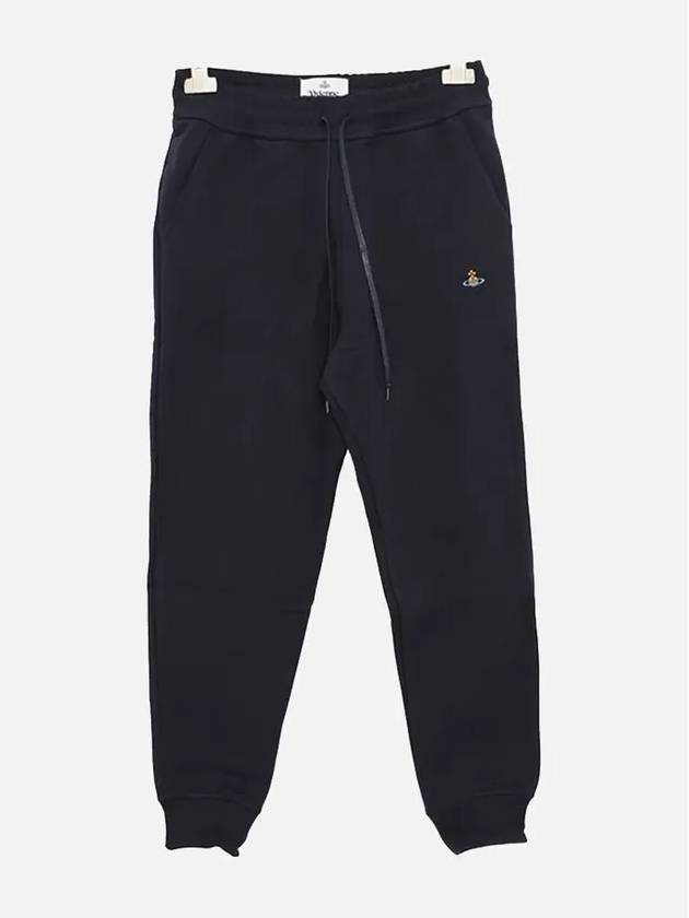 Women's ORB Embroidered Logo Classic Jogger Track Pants Navy - VIVIENNE WESTWOOD - BALAAN 3