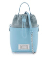 5AC Number Logo Texture Leather Bucket Bag Blue - MAISON MARGIELA - BALAAN 1