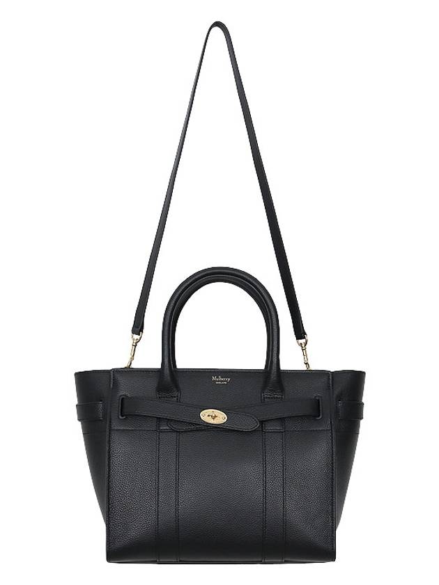 Small Classic Grain Zipper Tote Bag Black - MULBERRY - BALAAN 4