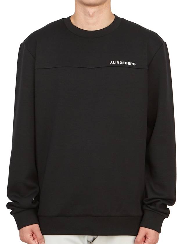 Men's Jeff Crew Neck Sweatshirt Black - J.LINDEBERG - BALAAN 2