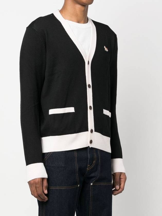 Baby Fox Bicolor Classic Cardigan Black - MAISON KITSUNE - BALAAN 5