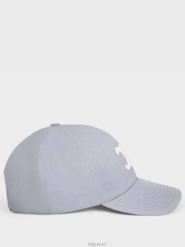 Triomphe logo patch ball cap pearl gray - CELINE - BALAAN 5