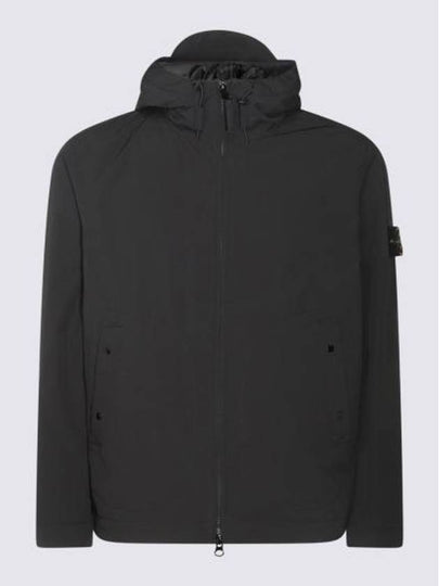 Compass Badge Hooded Jacket Black - STONE ISLAND - BALAAN 2