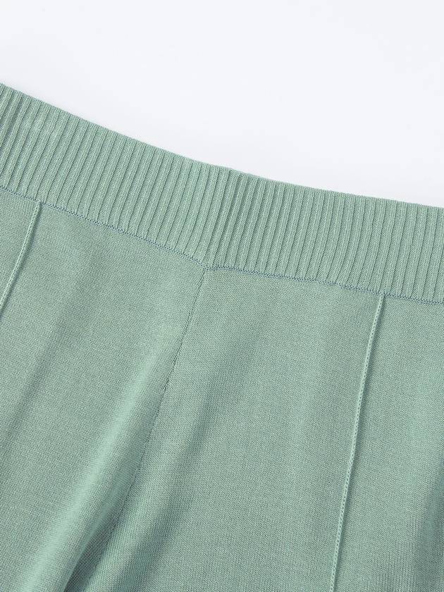 Pin Tuck Wide Knit Pants Mint 3Colors - CALLAITE - BALAAN 3