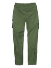 Supima Cotton Twill Stretch Cargo Pants Olive Green - STONE ISLAND - BALAAN 3
