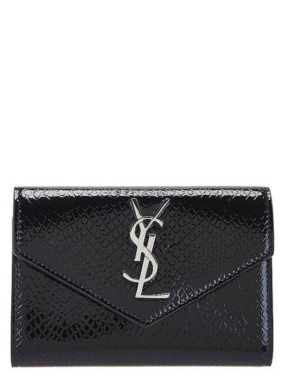 Cassandre Envelope Half Wallet Black - SAINT LAURENT - BALAAN 2