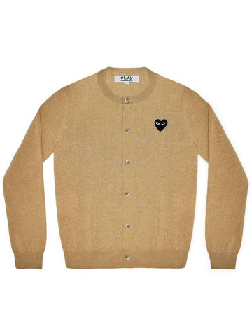 Black Heart Waffen Wool Cardigan - COMME DES GARCONS - BALAAN 1