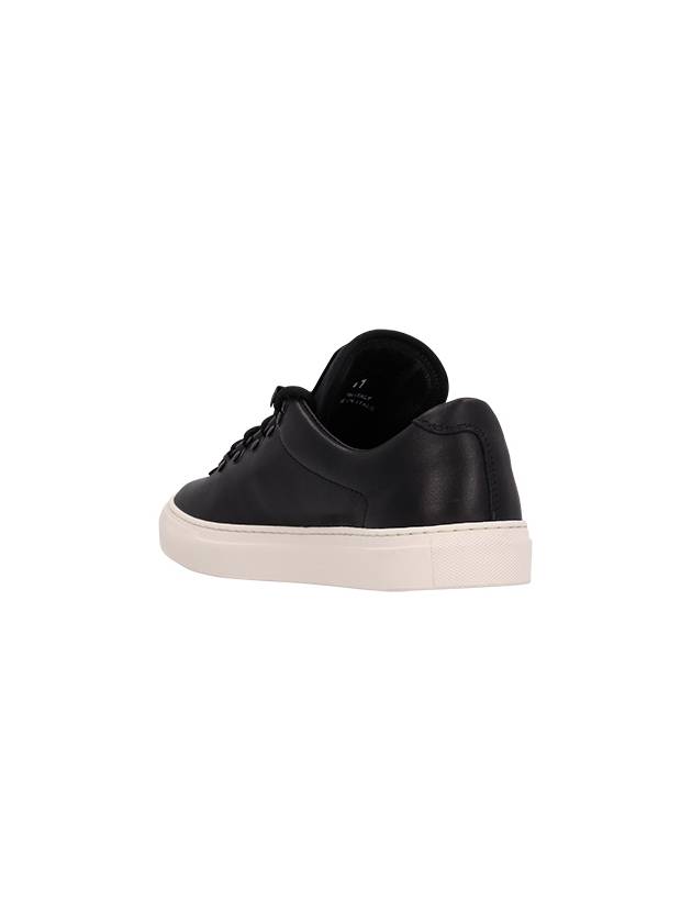 S0101 Logo Lace-Up Leather Low Top Sneakers Black - STONE ISLAND - BALAAN 4