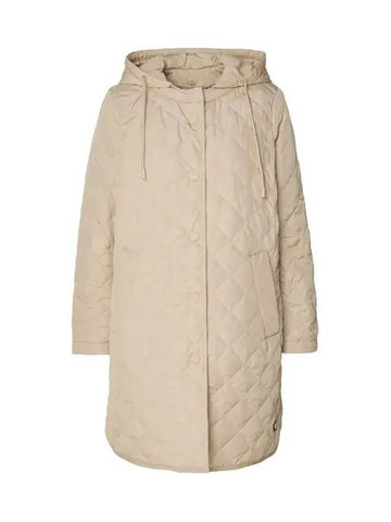 Erio Quilted Hooded Jacket Beige - MAX MARA - BALAAN 1