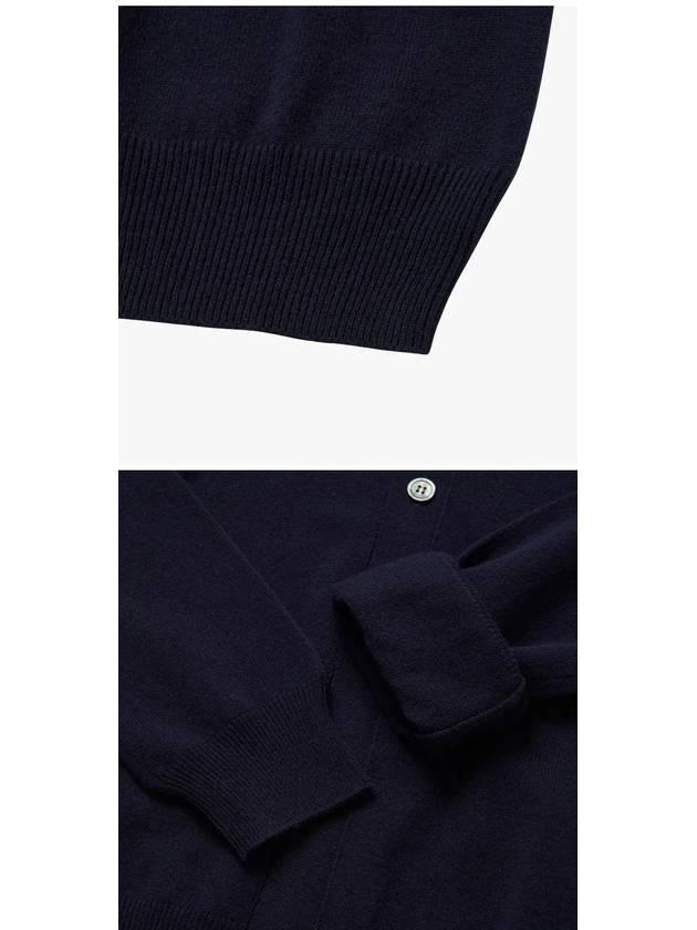 Play Red Waffen V-neck Cardigan Navy - COMME DES GARCONS - BALAAN 4