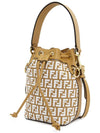 Mon Tresor Raffia Small Bucket Bag White - FENDI - BALAAN 3