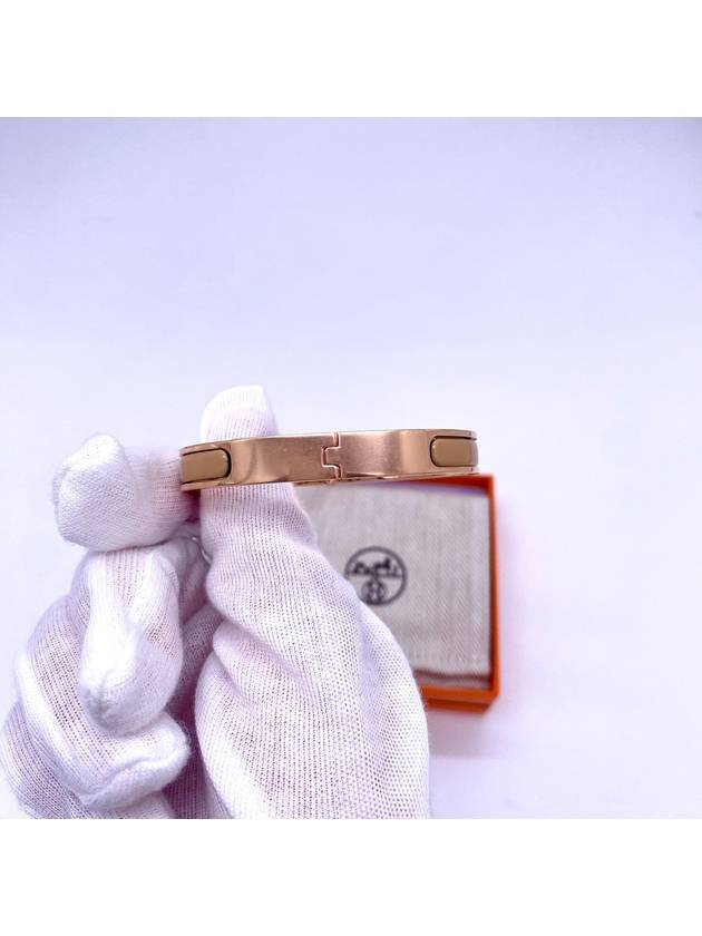 Mini Clic Kelly Bracelet Marronglace Rose Gold - HERMES - BALAAN 5