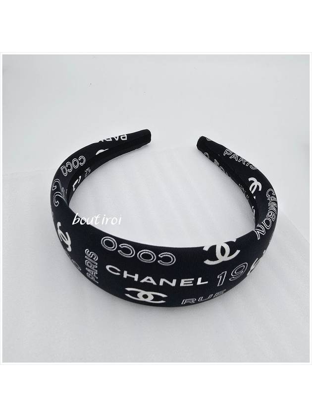 CC logo Cambon headband hairband black AA9560 - CHANEL - BALAAN 4