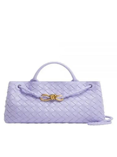 EW Andiamo Intrecciato Leather Tote Bag Purple - BOTTEGA VENETA - BALAAN 2