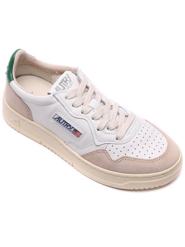 Medalist Suede Green Tab Low Top Sneakers White Beige - AUTRY - BALAAN 4