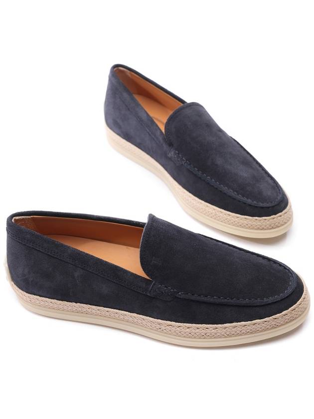 Logo Suede Loafers Black - TOD'S - BALAAN 6