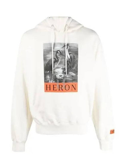 Preston Graphic Print Cotton Hoodie White - HERON PRESTON - BALAAN 2