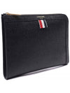 Pebble Minifolio Clutch Bag Black - THOM BROWNE - BALAAN 4