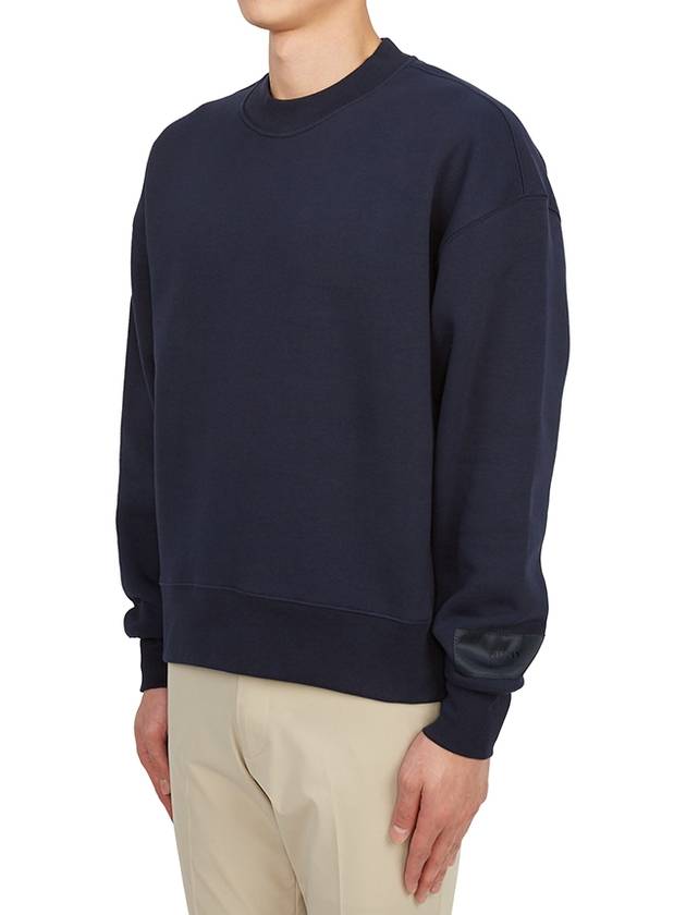 Alexandre Mattiussi Embroidered Logo Sweatshirt Navy - AMI - BALAAN 3