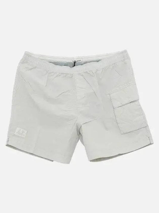 Flat Nylon Logo Patch Utility Swim Shorts Grey - CP COMPANY - BALAAN 2