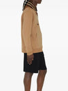 Check Cotton Blend Hoodie Camel Beige - BURBERRY - BALAAN 4