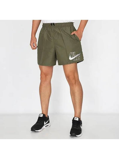 Men's 5'' Big Logo Swim Shorts Medium Olive - NIKE - BALAAN 2