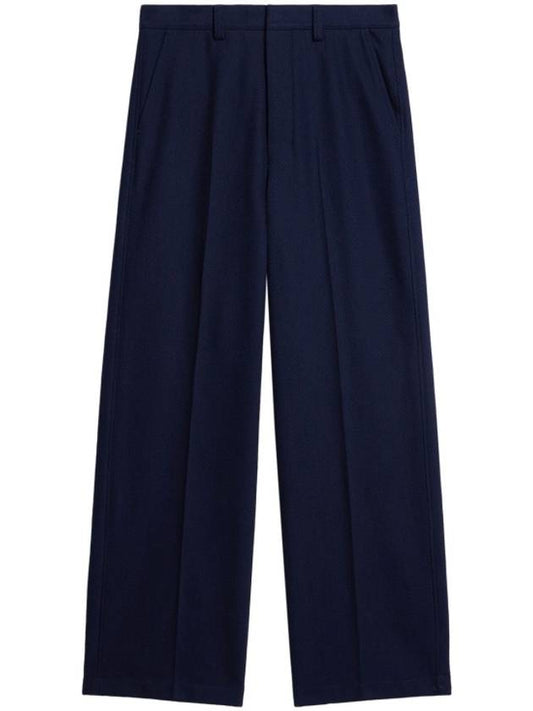 Cotton Wide Pants Navy - AMI - BALAAN 1