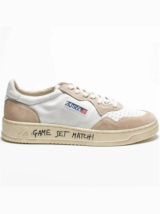 Men's Medalist Low Top Sneakers Beige - AUTRY - BALAAN 2