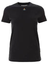 Embroided ORB Peru Short Sleeve T-Shirt Black - VIVIENNE WESTWOOD - BALAAN 2