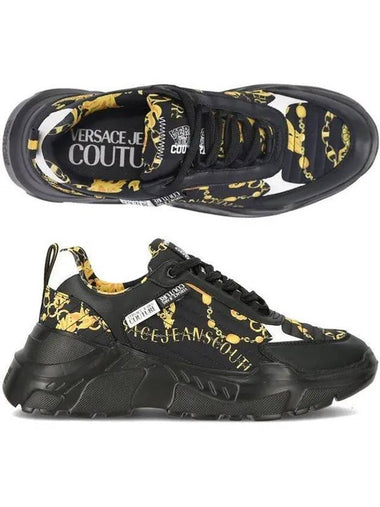 Jeans Couture Logo 77YA3SC7 ZS879 G89 Baroque Printing Men s Sneakers 1052666 - VERSACE - BALAAN 1