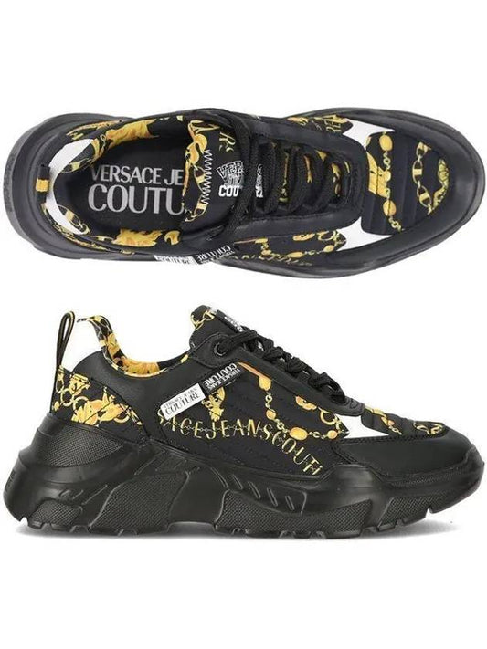 Jean Couture Logo 77YA3SC7 ZS879 G89 Baroque Printing Men s Sneakers 1052666 - VERSACE - BALAAN 1